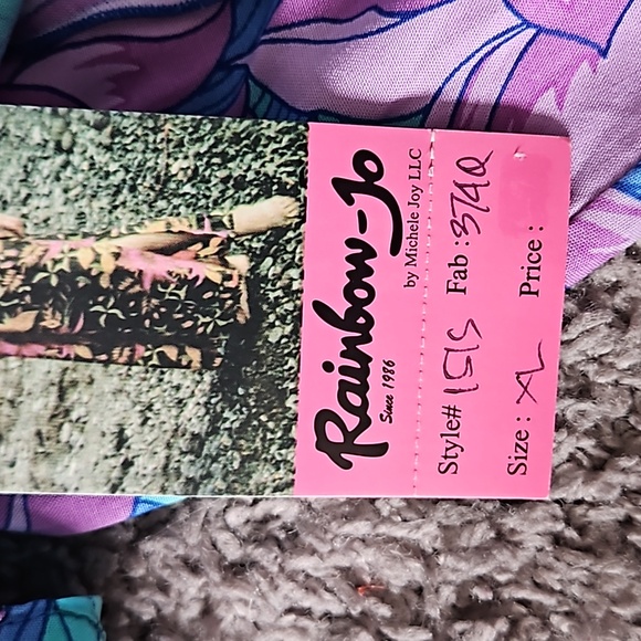 Rainbow Jo blue/aqua/lilac floral sundress-XL - Picture 5 of 11